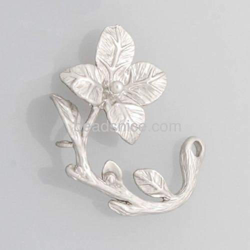 Flower pendant leaf pendant fashion pendants fit earrings bracelet necklace wholesale jewelry accessories brass DIY