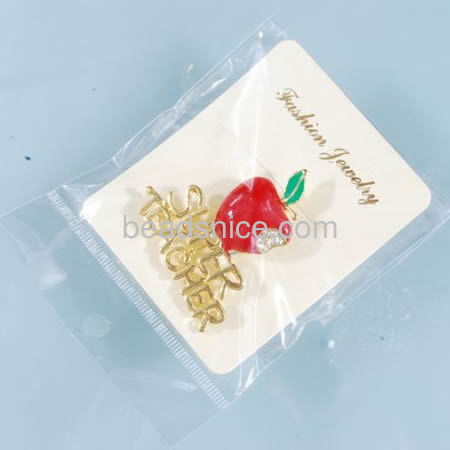 Christmas apple brooch pin Christmas brooch super teacher brooches wholesale jewelry making supplies alloy Christmas gift for ki