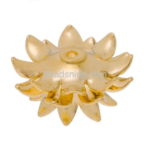 Metal beads caps lotus flower bead cap charms stamping filigree flower wholesale vintage jewelry accessories brass DIY