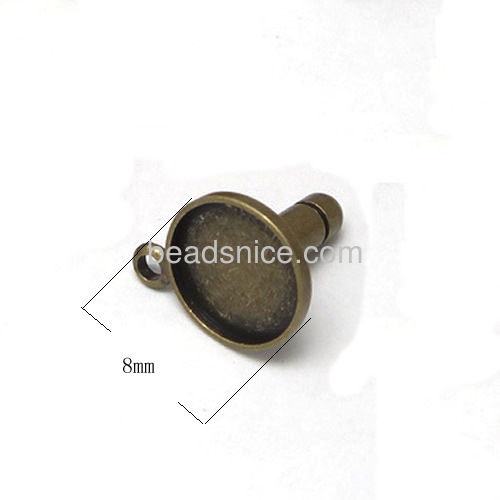 Vintage pendant base phone dust plugs with round hanging phone plug dust plug phone  wholesale jewelry accessories brass DIY