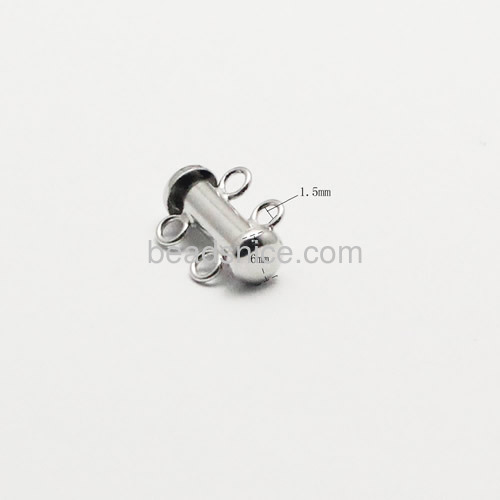 Slide lock clasp metal tube clasps for bracelets wholesale fashion jewelry making supplies sterling silver handmade more colors