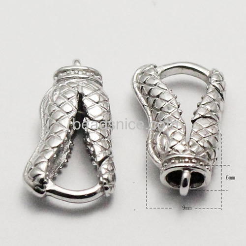 Spring rings clasps metal clasp unique personalized designs crocodile clasp wholesale fashion jewelry findings sterling silver