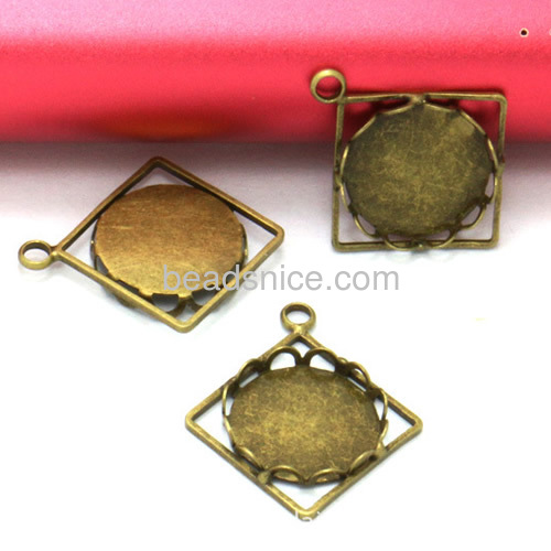 Vintage pendant base lace round tray square hanging plate hanging holder wholesale jewelry accessories brass handmade gifts