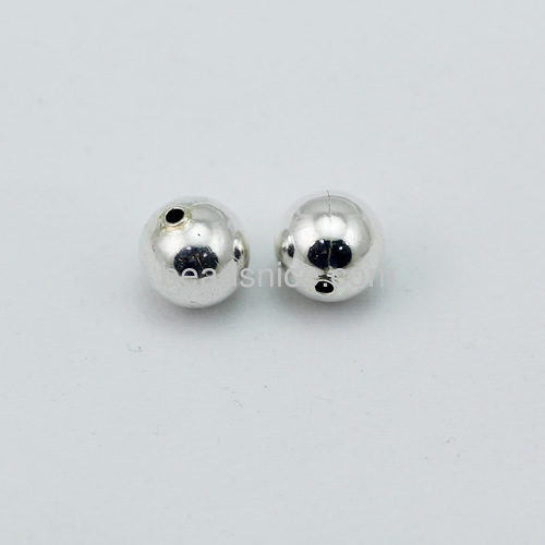 Seamless Smooth Round Metal Small Spacer Beads iron lead-safe nickel-free round