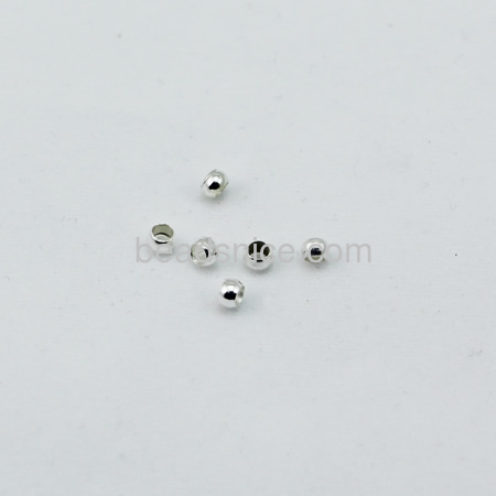 Jewelry crimp beads, brass, 3mm, hole:about 1.8mm,lead safe,nickel free,