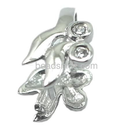 Sterling Silver Pendant Bail,12X8X8mm,