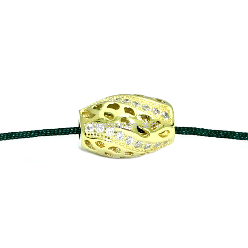 Fashion brass beads direct wholesale Micro Pave beads