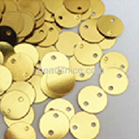 Metal blanks,brass,round,rack plating,lead-safe,nickel-free,