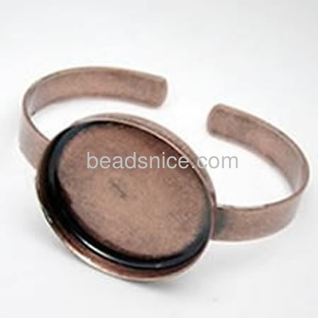 Jewelry Brass Bracelet,Base Diameter:25x25mm,Lead Safe,Nickel Free,