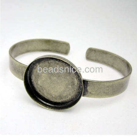 Jewelry Brass Bracelet,Base Diameter:25x25mm,Lead Safe,Nickel Free,