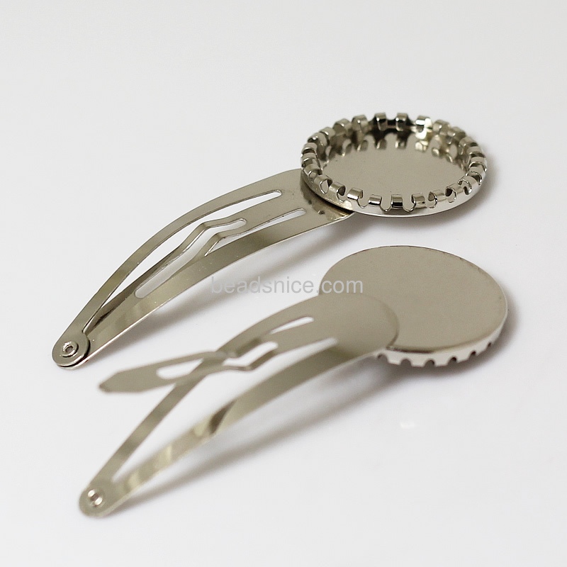 Metal salon clip to hold ribbon while creating the best hairbows round pase inner diameter 20mm more color for choose nickel fre