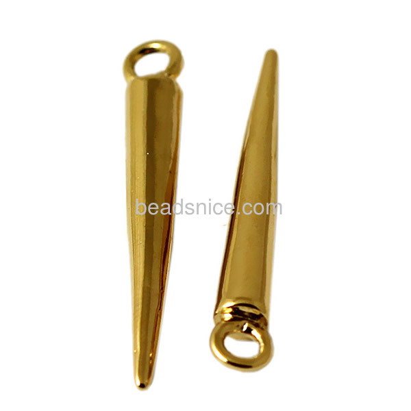 Environmental Real gold plated Spike Beads