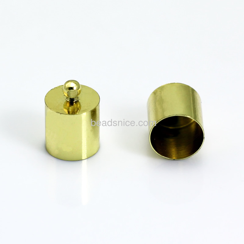 Brass end cap for jewelry making