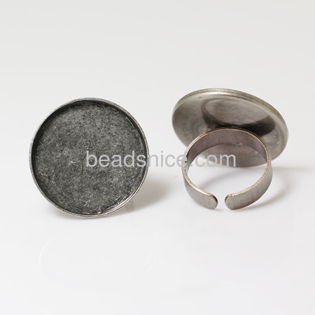 Brass Bezel Ring Settings,lead-safe,nickel-free,round