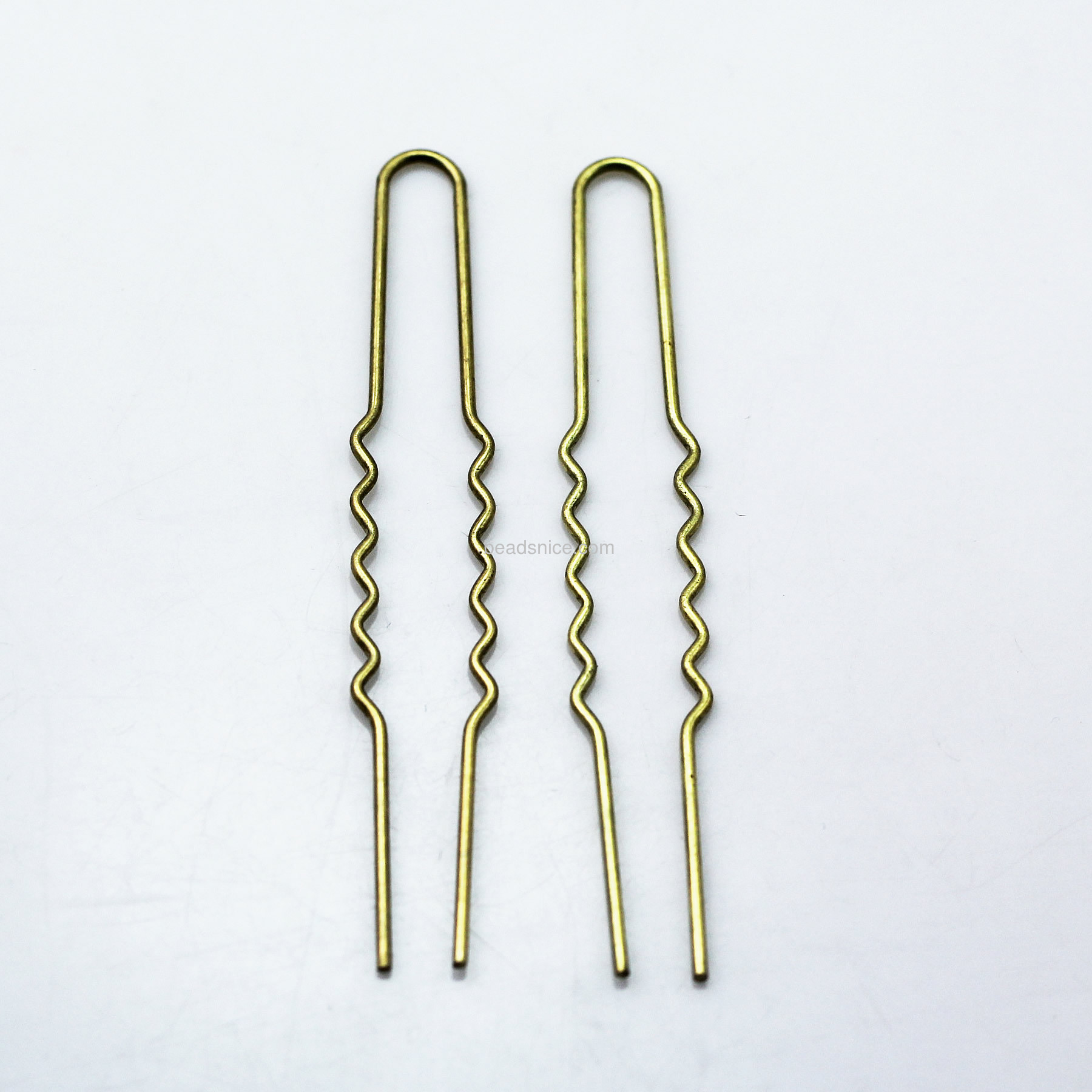 Hairpins hair clip Hair Jewelry findings brass length75x1 mm