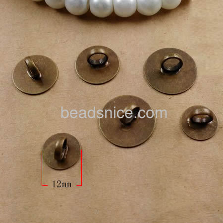 Brass End caps jewelry making supplies lead-safe nickel-free