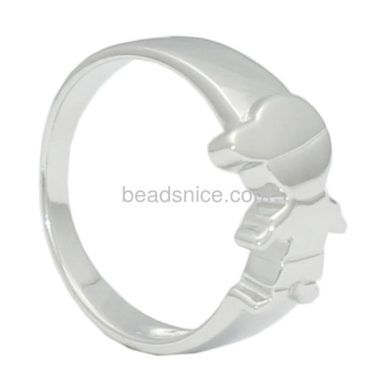 Young boy ring fashion cute boys finger rings unique designs simple style wholesale vogue jewelry ring findings brass gifts