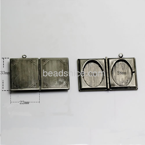 Charm Fashion Brass Pendant Album box Rectangle