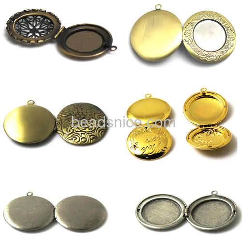 Locket pendants jewelry finding brass