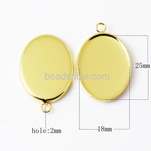 Pendant lace edge unique jewelry findings brass personalized oval