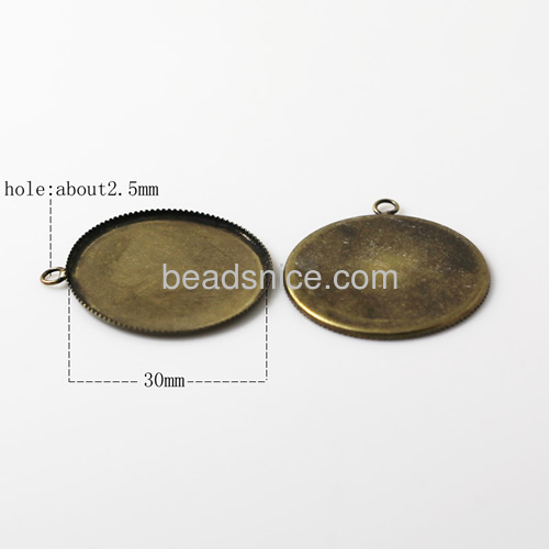 Pendant setting wholesale suppliers brass round