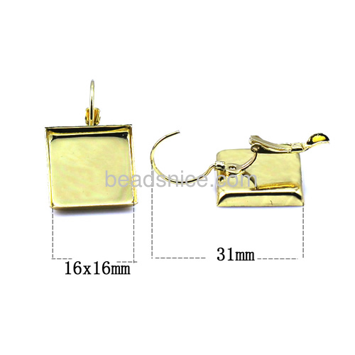 Fashion earring designs new model earrings brass square