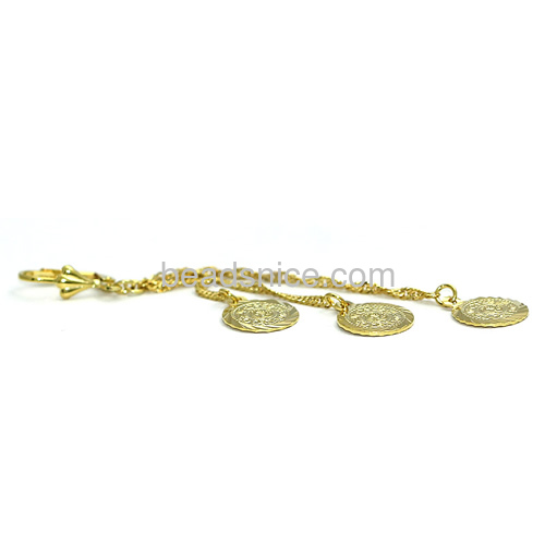 Fashion earrings woman dangle earring coin earring hook wholesale jewelry finding brass nickel-free lead-safe