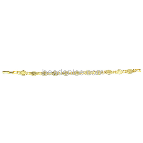 Coin Disc Bracelet in 24 K Real Gold Plated
