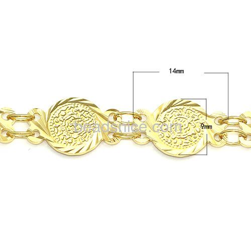Coin bracelets charm bracelet bangle for women daily wear wholesale fashion jewelry findings DIY brass gift for friends