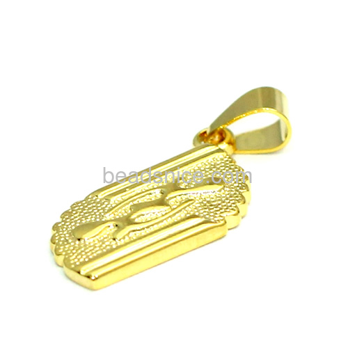 Pendants charms different types of pendant wholesale fashionable jewelry accessory real 24k gold plated brass