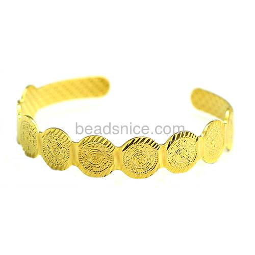 Charm bracelet coin bangles and bracelets coins bangle wholesale fashion jewelry findings brass nickel-free lead-safe
