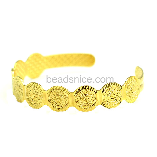 Charm bracelet coin bangles and bracelets coins bangle wholesale fashion jewelry findings brass nickel-free lead-safe