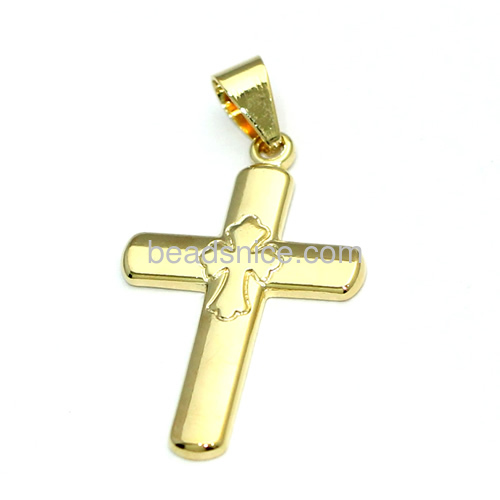 Cross pendant religious pendant charms pendants symbol wholesale fashionable jewelry findings brass gift nickel-free lead-safe
