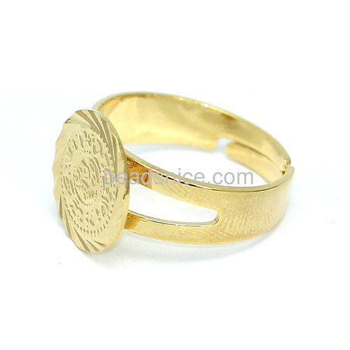 Coin rings for sale new fashionable coin finger ring design adjustable wholesale jewelry findings brass nickel-free lead-safe