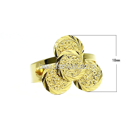Mens coin ring fashion charms rings personalized wholesale jewelry making supplies brass nickel-free lead-safe