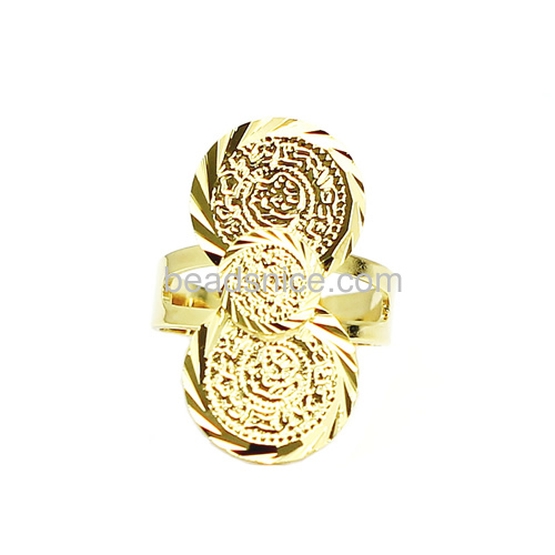 Vintage coin ring fashion coins ring Islam Muslim Allah ancient coins rings wholesale jewelry findings brass nickel-free