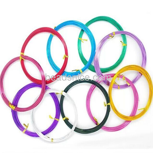Colored aluminum wire 1.2mm cords metal wire coil wholesale jewelry accessory lead-free more size for choice
