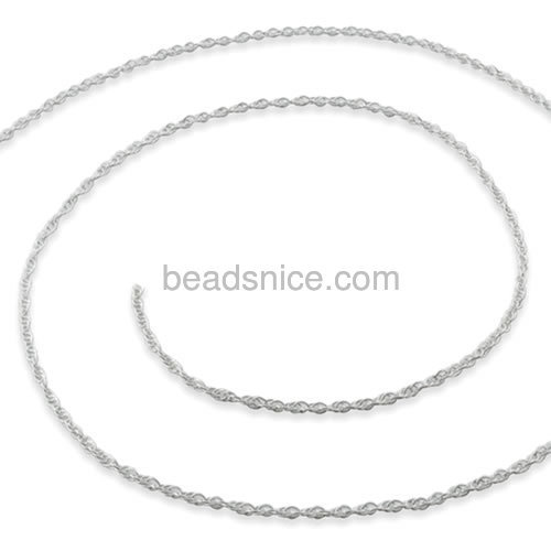925 Sterling silver DIY twisted rope chain necklace bracelet jewelry chain wholesale