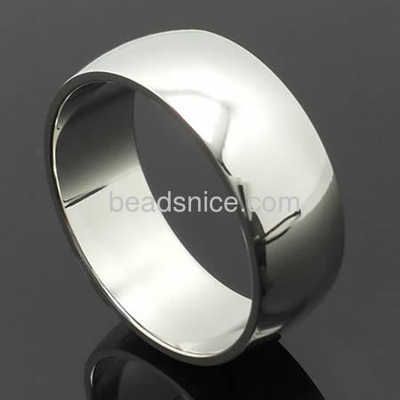 Fashion ring round finger ring simple style polishing surface wholesale fashionable jewelry findings stainless steel gift for lo