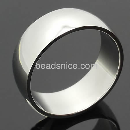 Fashion ring round finger ring simple style polishing surface wholesale fashionable jewelry findings stainless steel gift for lo