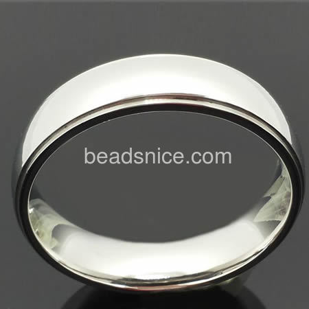 Stainless steel ring round finger ring simple style polishing surface wholesale fashionable jewelry findings gift for lover