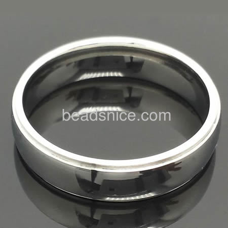Stainless steel ring round finger ring simple style polishing surface wholesale fashionable jewelry findings gift for lover