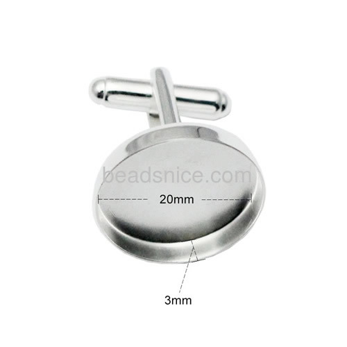 Suit shirt cufflinks for men silver cufflinks high quality cuff link blanks cabochon wholesale jewelry findings sterling silver