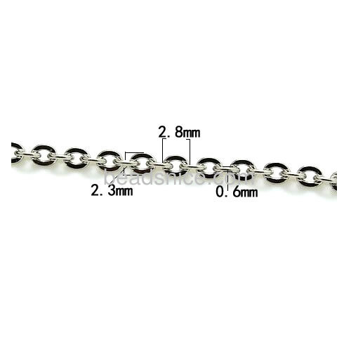 Flat oval chain soldered links chains necklace wholesale fashionable jewelry making supplies stainless steel nickel-free lead-sa