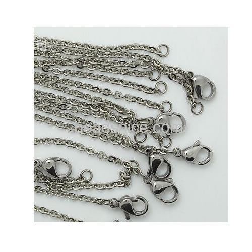 Flat oval chain soldered links chains necklace wholesale fashionable jewelry making supplies stainless steel nickel-free lead-sa