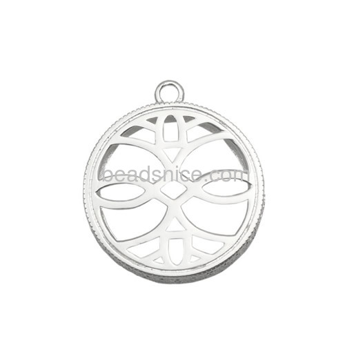 Silver pendant settings pendant tray blank cabochon wholesale jewelry findings 925 sterling silver lace edge