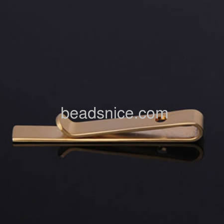 Stainless steel tie clips simple tie clip wholesale jewelry making supplies