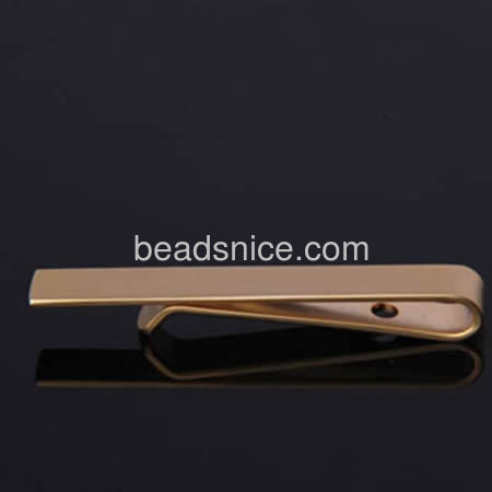 Stainless steel tie clips simple tie clip wholesale jewelry making supplies