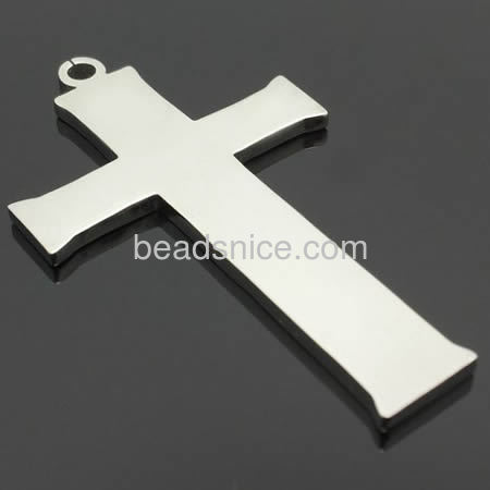 Fashion cross pendant flat cross pendants simple style stamping blank wholesale jewelry findings stainless steel DIY