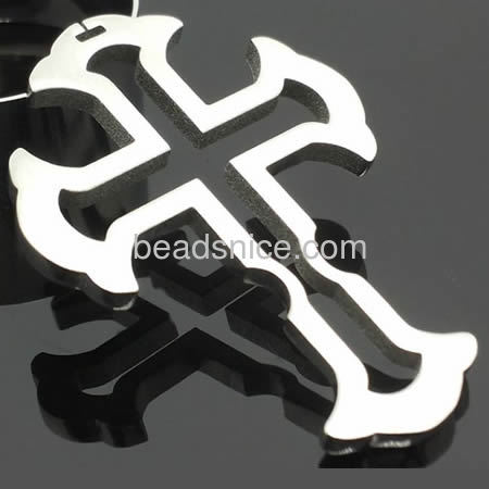 Stainless steel pendant cross pendant open designs wholesale vintage jewelry findings